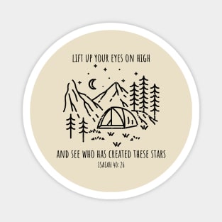 Lift Up Your Eyes On High Isaiah 40:26 Bible Verse Magnet